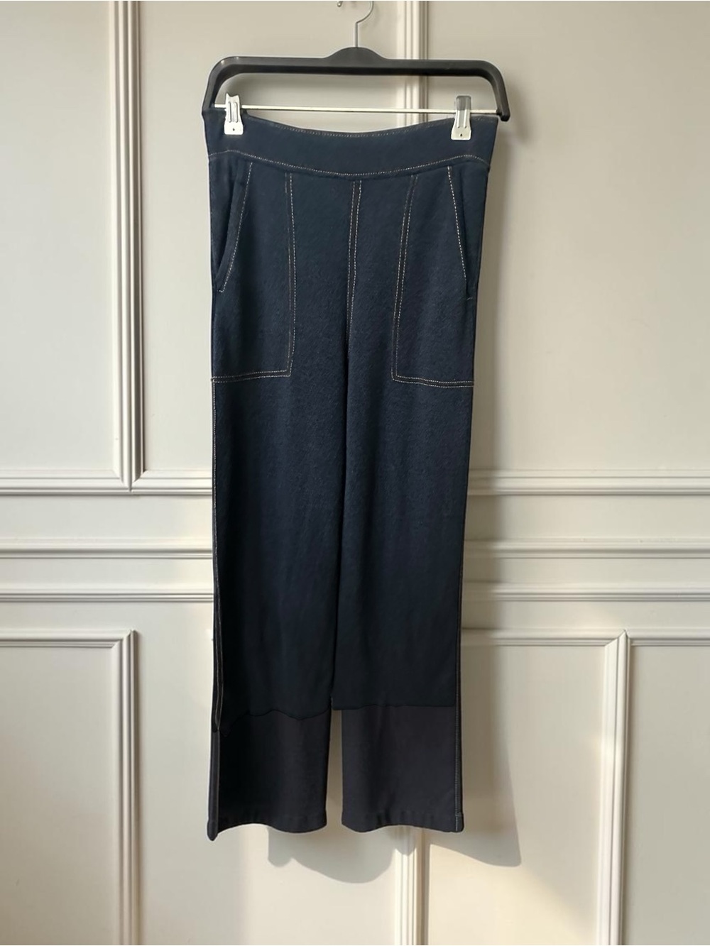 Zara High Rise Wide Leg Knit Pull On Pants.
Denim Blue. Size : Small - Picture 2 of 11